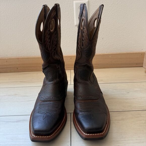 Ariat Heritage Roughstock Square Toe Cowboy Boots Men 8.5 Western Boots Brown main image 5